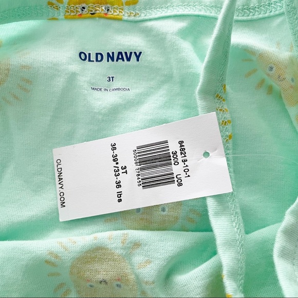 Old Navy Teal Sunshine Face Strapless Dress - Picture 4 of 5